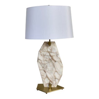 Revelation Pentagonal Italian Marble Lamp. For Sale
