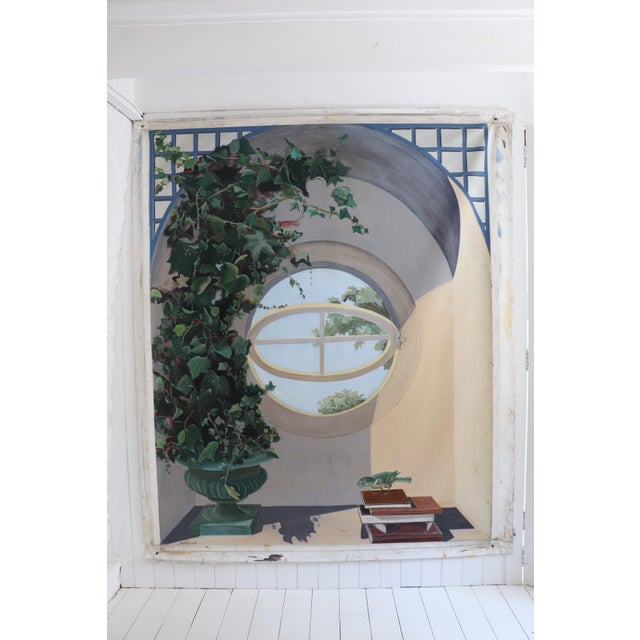 1960s I. Grenier, Panoramic Trompe l'Oeil, 20th Century, Oil Painting on Canvas For Sale - Image 5 of 12