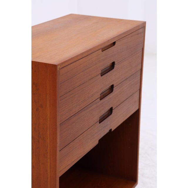 Brown Mid-Century Teak Chest of 5 Drawers, 1960s For Sale - Image 8 of 13