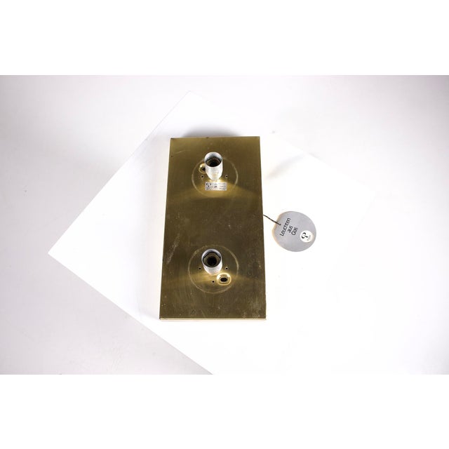 1970s Ice Cube Wall Light in Glass and Brass from Peill & Putzler, 1970s For Sale - Image 5 of 6