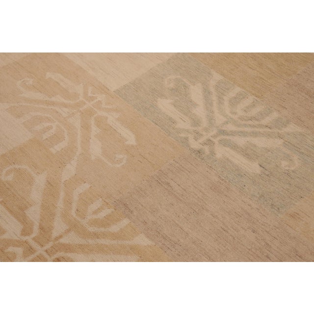 1990s Boho Chic Gabbeh Tan/Brown Wool Rug - 10'0'' X 13'3'' For Sale - Image 5 of 10