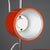 Vintage Orange Enameled Metal Lamp For Sale - Image 3 of 9