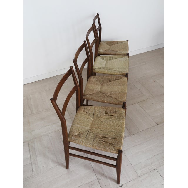 Cassina Leggera Model Chairs Designed by Gio Ponti for Cassina, Italy, 1950s, Set of 4 For Sale - Image 4 of 18
