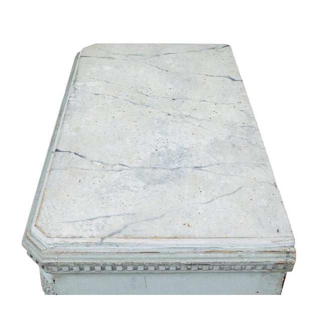 Wood Antique Chest of Drawers with Faux Marble Tops, 1880, Set of 2 For Sale - Image 7 of 11