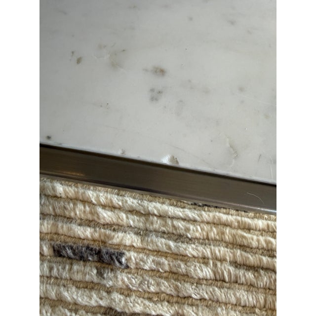 Mid 20th Century Style Marble + Steel Coffee Table For Sale - Image 11 of 12