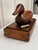 Wood Americana Duck Decoy Solid Wood & Brass Decorative Lidded Box For Sale - Image 7 of 12