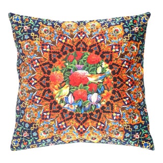 Persian Velvet Pillow 16' X 16' For Sale