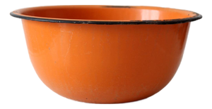 Mid 20th Century Orange Enamelware Bowl