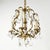 Glass Vintage Petite French Brass and Crystal Chandelier For Sale - Image 7 of 17