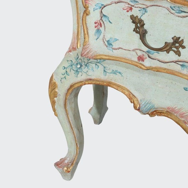 Cream French Niccolini French Louis XIV Style Hand Painted Bombay Commode Signed 20thC For Sale - Image 8 of 15