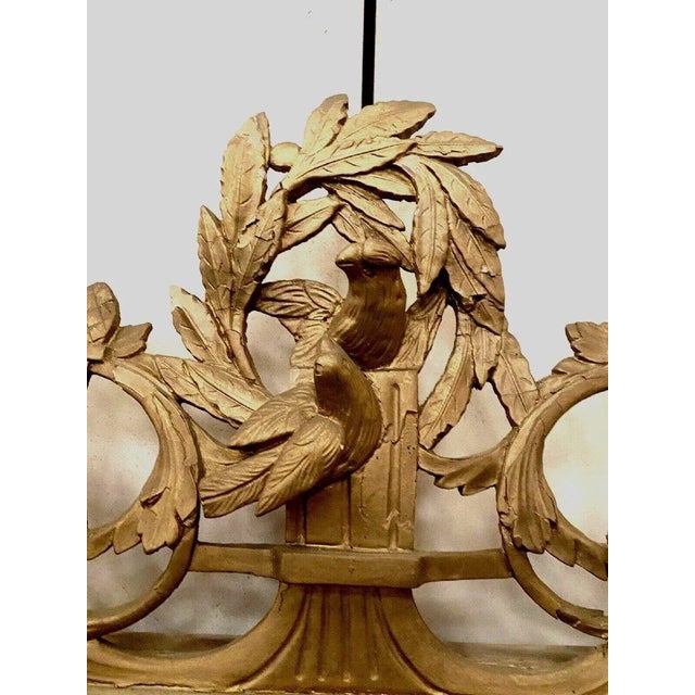 Louis XVI Style Mirror in Wood and Gilded Stucco, 1800s For Sale - Image 3 of 11