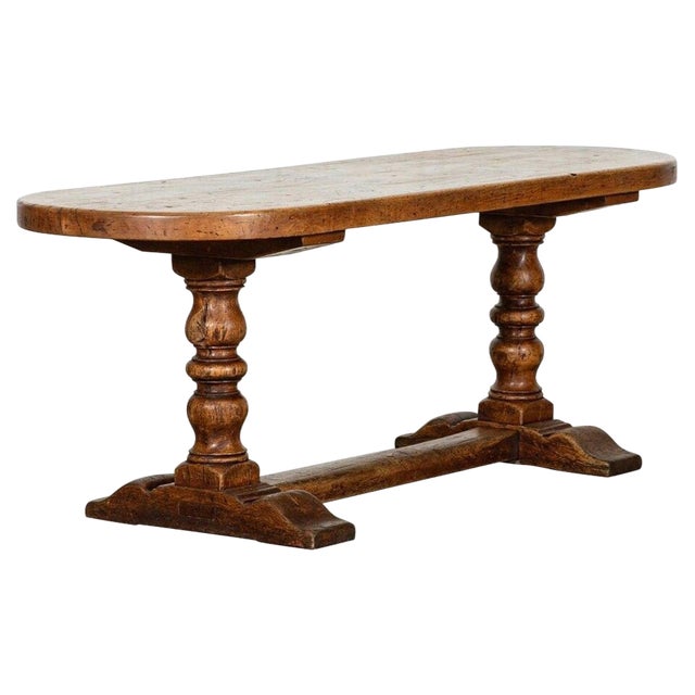 18th Century French Elm Refectory Table, 1780s For Sale