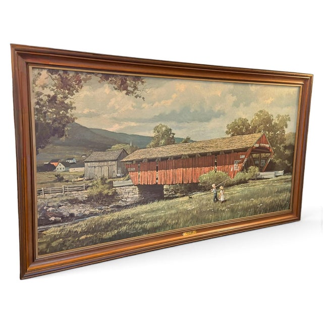 1960s 1960s Oversized Mid-Century Turner Mfg. Wall Art | “Nostalgic Summer” by Eric Sloane For Sale - Image 5 of 9