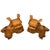 Chinese Mid 20th Century Chinese Export Carved Wood Guardian Foo Dog Statue, Pair For Sale - Image 3 of 14