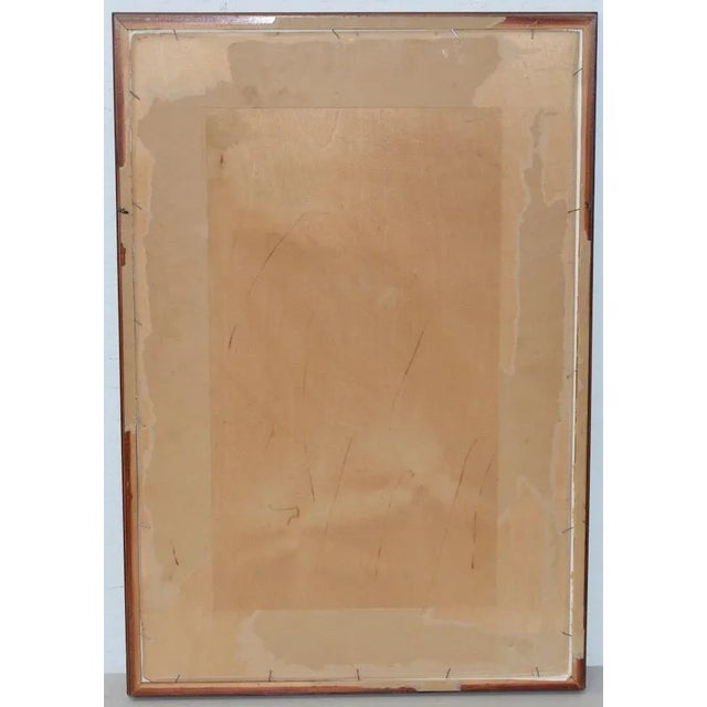 Mid Century Modern "Family Group" Mixed Media Painting C.1961 For Sale - Image 10 of 11