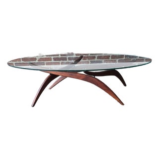 Forest Wilson Walnut & Glass Coffee Table MCM Vintage For Sale