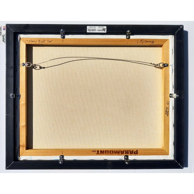 "Starry Night Fun" is a loose rendering of Vincent Van Gogh's 1889 painting Starry Night. Painted in acrylic by Linda...