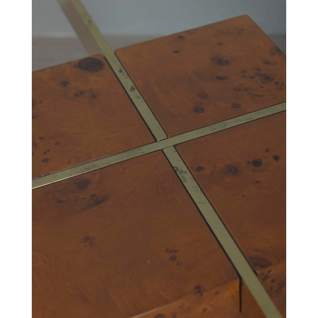 Vintage Italian Briar and Glass Coffee Table, 1970s For Sale - Image 10 of 11