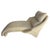 This is a Postmodern chaise lounge chair, designed by Roger Rougier in the 1980s. It is highly padded with wing-like arms,...