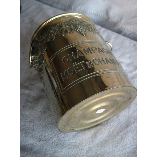 Metal Mid 20th Century French Vintage Silver Plate Moet Et Chandon Champagne Bucket For Sale - Image 7 of 7