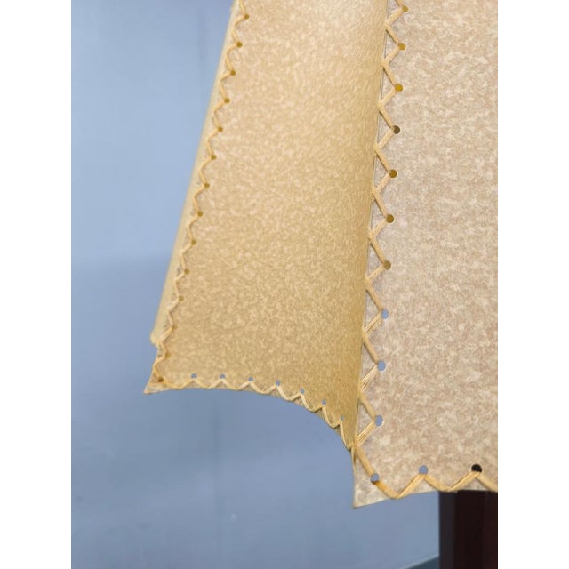 Art Deco Italian Wood and Metal Floor Lamp with Side Table, 1940s For Sale - Image 9 of 17