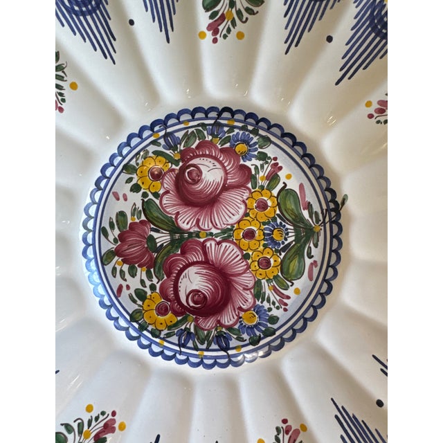 Italian Grotesque & Floral Motif Vintage Plate Collection - Set of 6 For Sale - Image 4 of 11
