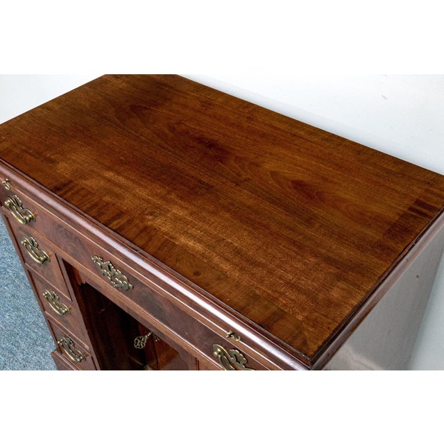 Brown Antique George II Mahogany Kneehole Desk For Sale - Image 8 of 12