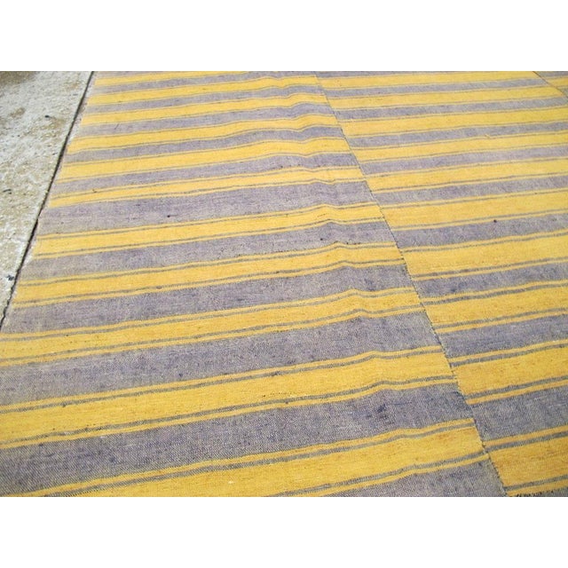 Galerie Shabab Collection Mid-20th Century Handmade Turkish Striped Flat-Weave Kilim Accent Rug For Sale In New York - Image 6 of 10