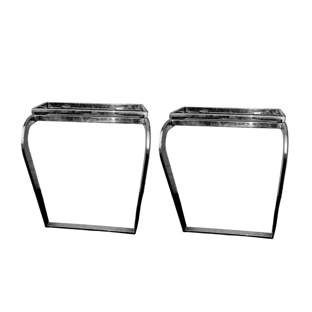 Mid-Century Modern Rare Vintage Milo Baughman for Dia Chrome & Glass Console Table – Mid-Century Modern Minimalist Masterpiece For Sale - Image 3 of 4
