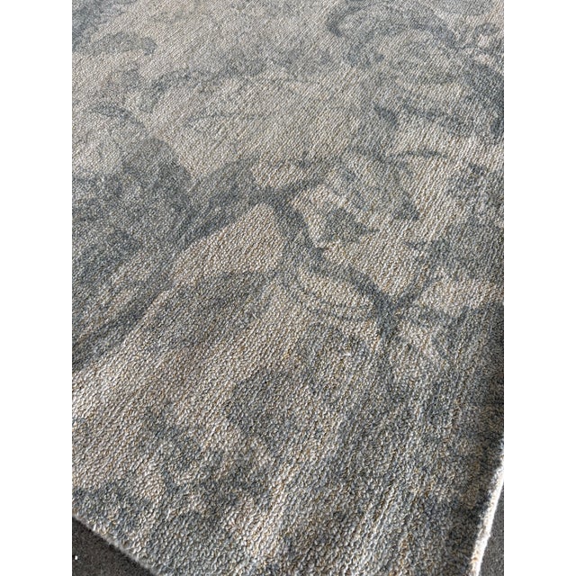 2000 - 2009 9ft × 11ft 10 in Pottery Barn Teague Printed Tufted Rug, Gray Multi For Sale - Image 5 of 10