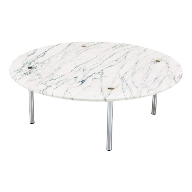 Carrara Marble Coffee Table by Estelle and Erwine Laverne for Laverne International, Usa 1950s For Sale
