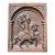 Early 20th C. Heavy Cast Resin Bas Relief Plaque - Templar Knight on Horseback For Sale