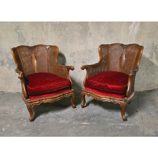 Louis XV Style Armchairs in Wood and Rattan, 1890s, Set of 2 For Sale - Image 16 of 16