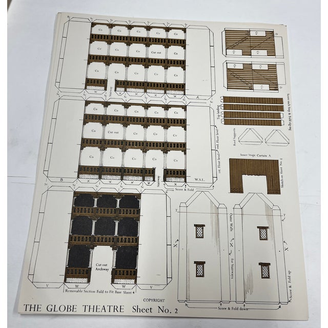 Brown 1960s Vintage Shakespeare's Globe Theater Model Kit For Sale - Image 8 of 9