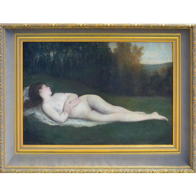 19th Century Reclining Nude Painting For Sale