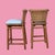 English Pair of Vintage Leather Strap McGuire Counter Stools For Sale - Image 3 of 4