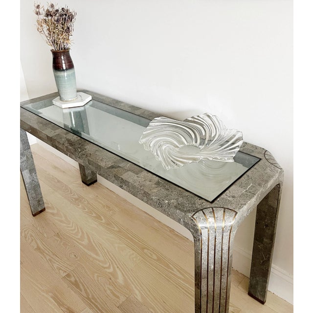 Mid-Century Modern Vintage Mikasa Belle Epoque Swirl Crystal Low Bowl For Sale - Image 3 of 8