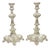 Antique Silver Plated Warsaw Imperial Russia 12" Candlestick Holders - A Pair For Sale