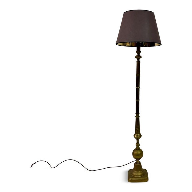 Early 20th Century Brass Floor Lamp, 1890s For Sale - Image 10 of 10