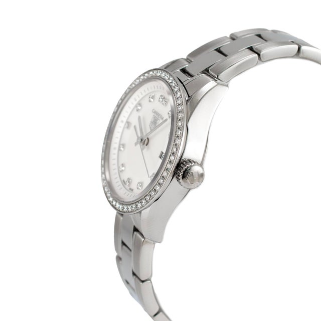 Modern Ladies Tag Heuer Carrera 27mm wv1413.ba0793 Mop Diamond Dial Steel Quartz Watch For Sale - Image 3 of 11