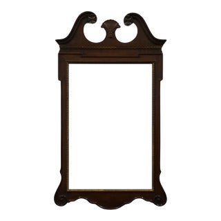 Georgetown Galleries Solid Mahogany Traditional Style 25" Pediment Mirror For Sale