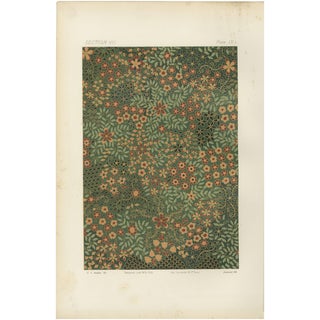 Japanese Floral Design Pattern, 1884, Paper For Sale