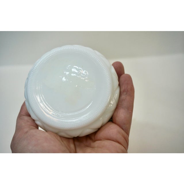 Mid-Century Modern Vintage Mid-Century White Milk Glass Bud Vases - Pair For Sale - Image 3 of 5