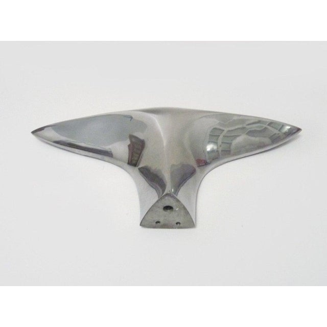 Silver 1980s America Cup Cast Aluminum Wall Lamp by Lucien Gau For Sale - Image 8 of 10