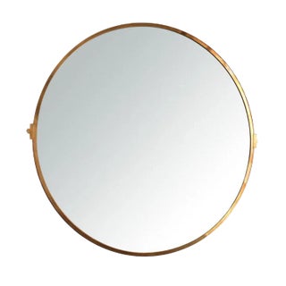 Adesso Imports Large Brass "Lucio" Wall Mirror For Sale