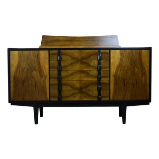Mid-Century Modern Walnut Sideboard by R. T. Halas, Poland, 1960s For Sale