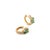 Not Yet Made - Made To Order Contemporary 14k Yellow Gold 1.02 Ct Emerald & Diamond Huggie Hoop Earrings- 2 Pieces For Sale - Image 5 of 12