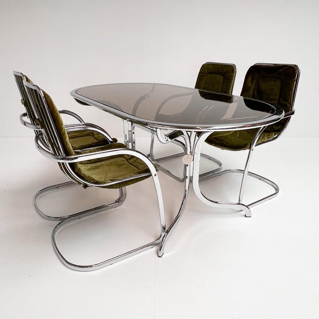 Vintage Chrome Wire Chairs by Gastone Rinaldi for Rima, 1960s, Set of 4 For Sale - Image 14 of 15