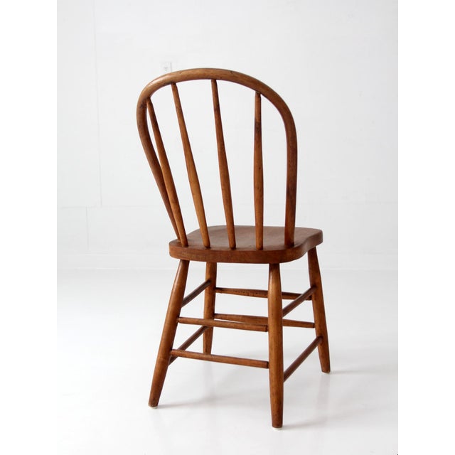 Farmhouse Vintage Windsor Spindle Back Chair For Sale - Image 3 of 11