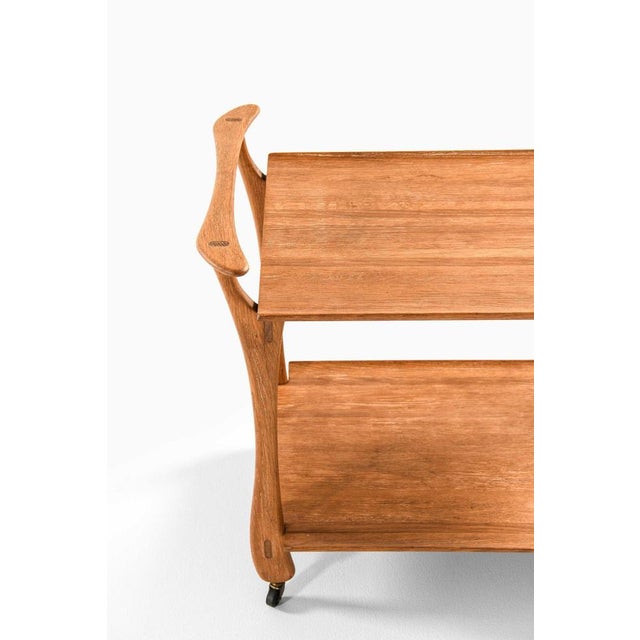 Jens Quistgaard Scandinavian Modern Oak Trolley by Jens Quistgaard, 1950s For Sale - Image 4 of 8